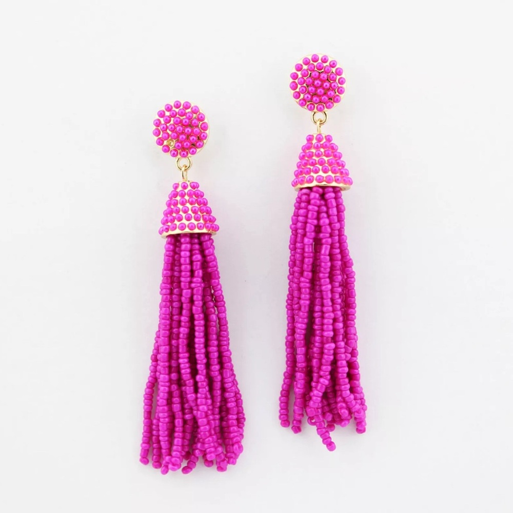 “She’s So Pretty” Seed-bead Dangle Earrings